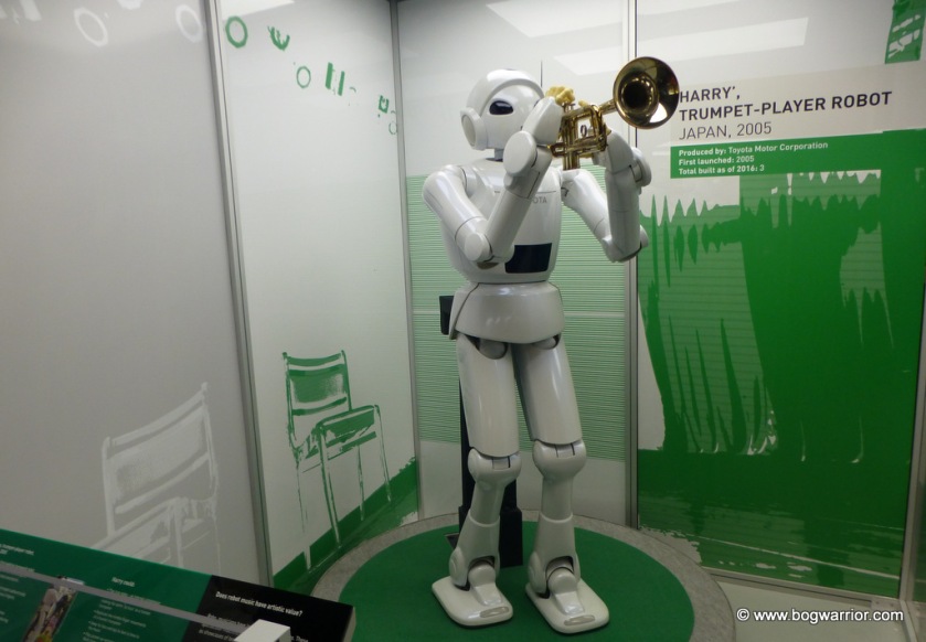 Harry the trumpet playing robot